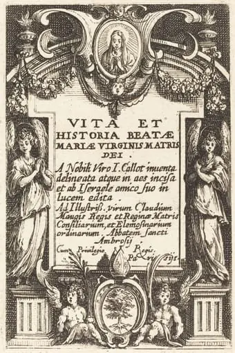 Frontispiece for "The Life of the Virgin", by Jacques Callot