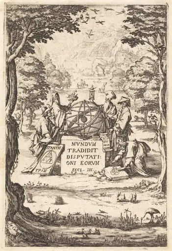 Frontispiece for the Sacred Cosmologia (Title with Astrologers), by Jacques Callot