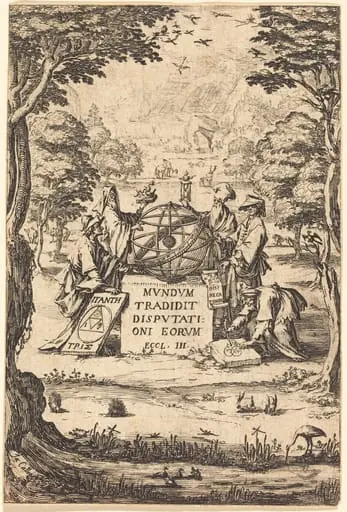Frontispiece for the Sacred Cosmologia (Title with Astrologers), by Jacques Callot