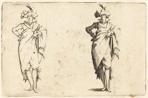 Gentleman Viewed from the Front with Hand on Hip, by Jacques Callot