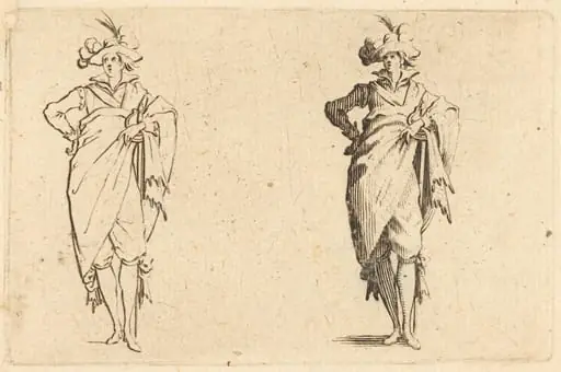 Gentleman Viewed from the Front with Hand on Hip, by Jacques Callot