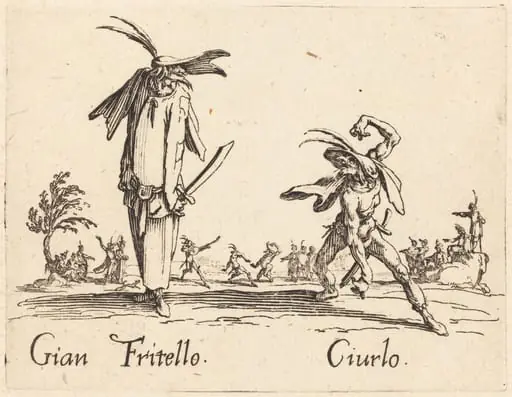 Gian Fritello and Ciurlo, by Jacques Callot