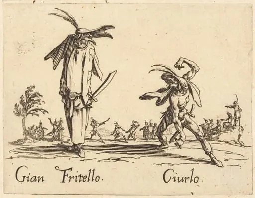 Gian Fritello and Ciurlo, by Jacques Callot