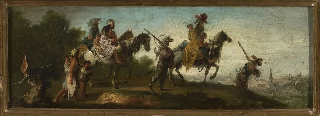 Gipsies on the road, by Jacques Callot