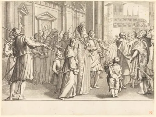Grand Duchess at the Procession of the Young Girls, by Jacques Callot