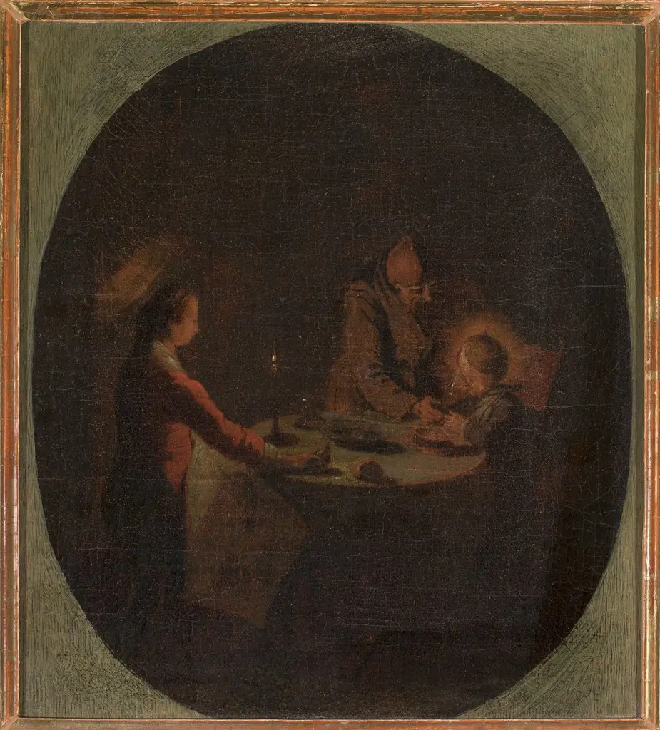 Holy Family at supper, by Jacques Callot