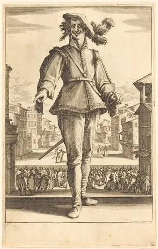 Il Capitano, or L'Innamorato, by Jacques Callot