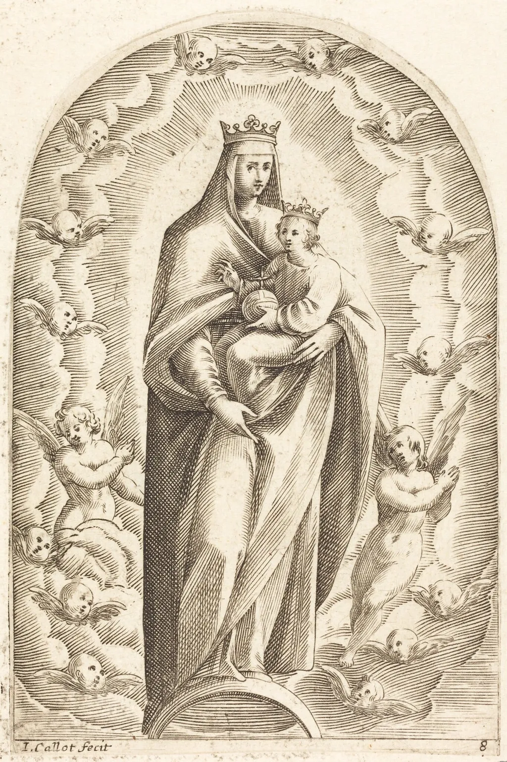 Immaculate Conception, by Jacques Callot, ink, 1610