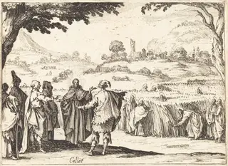 Jesus with the Pharisees, by Jacques Callot, 1635