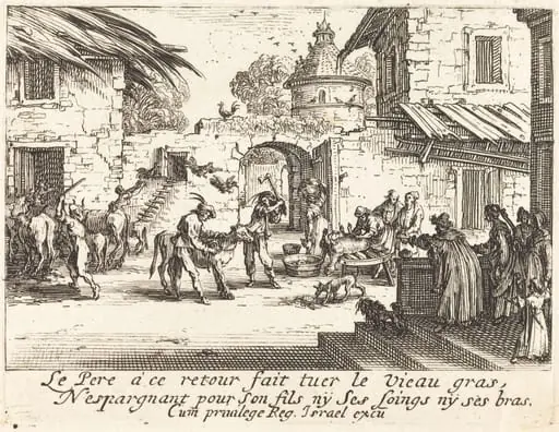Killing the Fatted Calf, by Jacques Callot