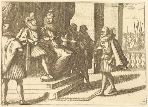 King and Queen in Consultation about the Turks, by Jacques Callot