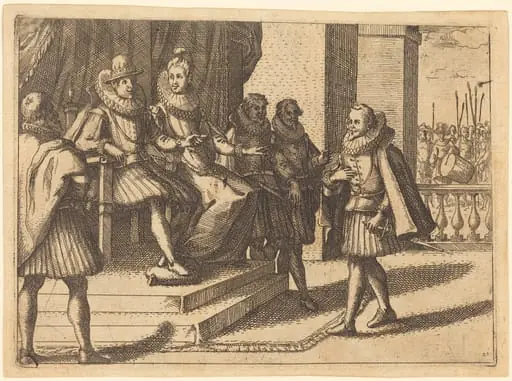 King and Queen in Consultation about the Turks, by Jacques Callot