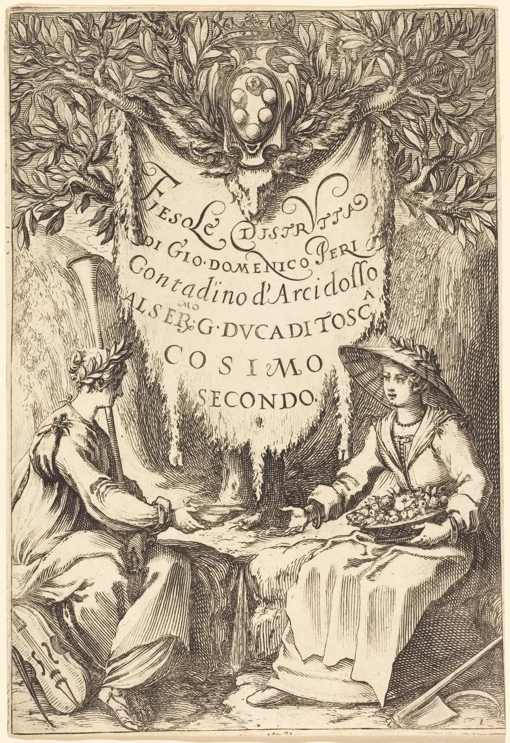 La belle jardinière, by Jacques Callot, ink, 1619