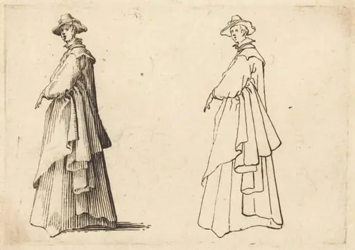 Lady in a Large Coat, by Jacques Callot
