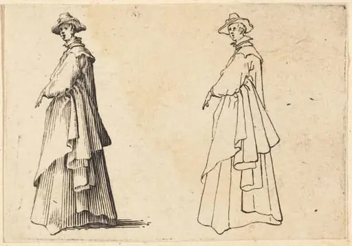 Lady in a Large Coat, by Jacques Callot