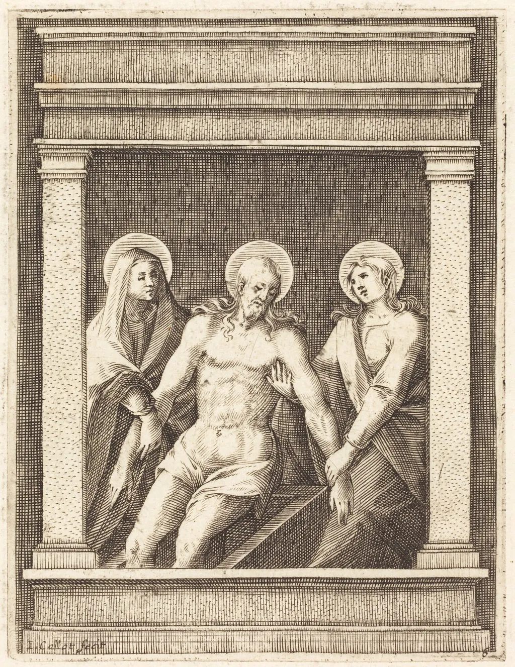 Lamentation, by Jacques Callot, ink, 1610