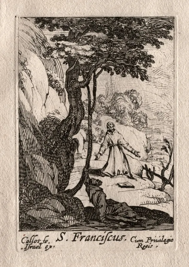 Les Penitents: St. François, by Jacques Callot, 1632