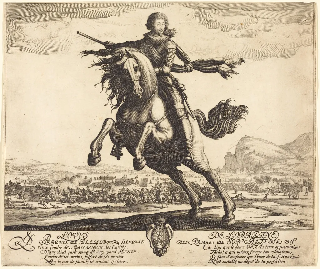 Louis de Lorraine, Prince of Phalsbourg, by Jacques Callot, ink, 1622