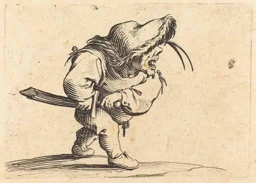 Man Preparing to Draw His Sword, by Jacques Callot