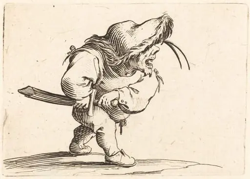 Man Preparing to Draw his Sword, by Jacques Callot