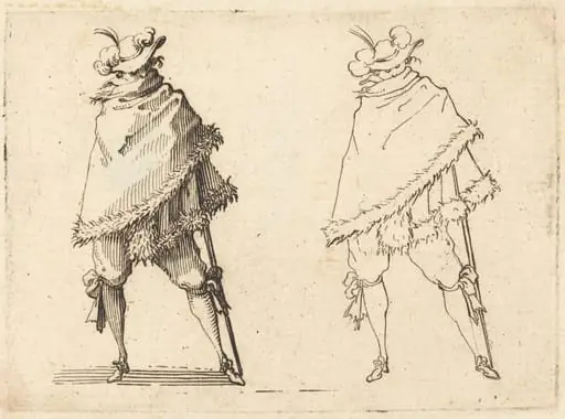 Man Wrapped in His Mantle, by Jacques Callot