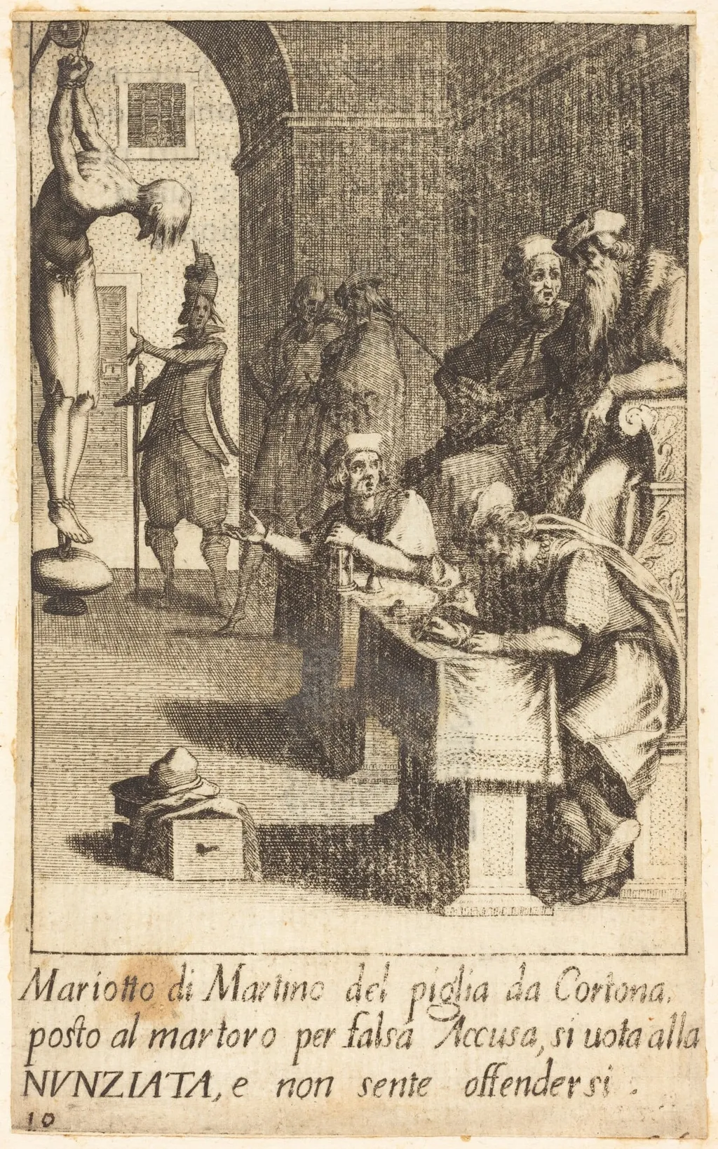 Mariotto di Martino, by Jacques Callot, ink, 1619