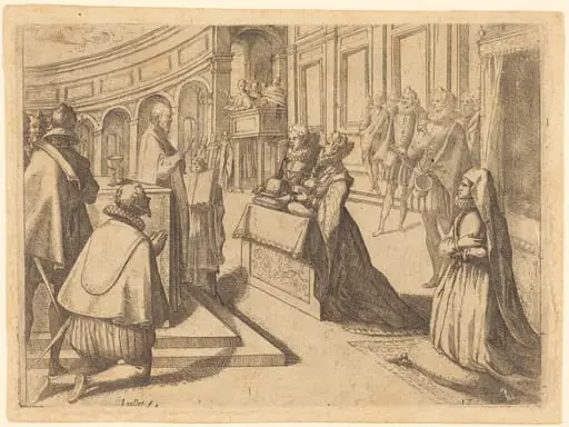 Marriage of Margaret of Austria and Philip III, by Jacques Callot