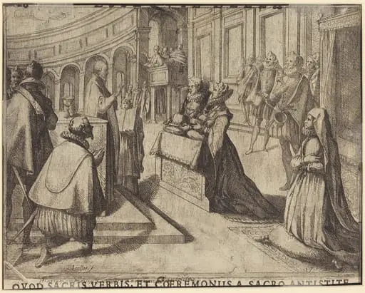 Marriage of Margaret of Austria and Philip III [verso], by Jacques Callot
