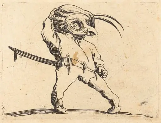 Masked Man with Twisted Feet, by Jacques Callot