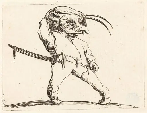 Masked Man with Twisted Feet, by Jacques Callot