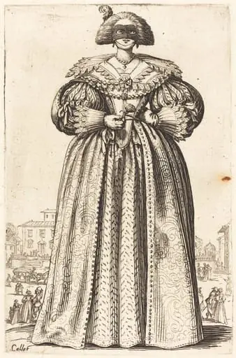 Masked Noble Woman, by Jacques Callot