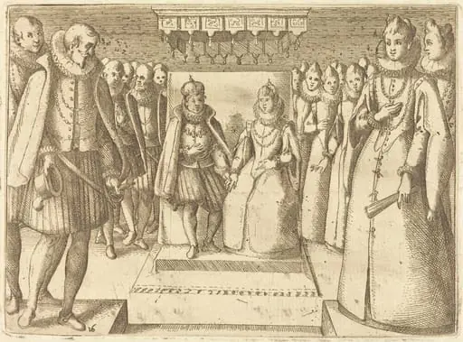 Meeting of Margaret of Austria and Philip III, by Jacques Callot