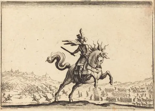 Military Commander on Horseback, by Jacques Callot