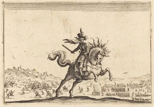 Military Commander on Horseback, by Jacques Callot