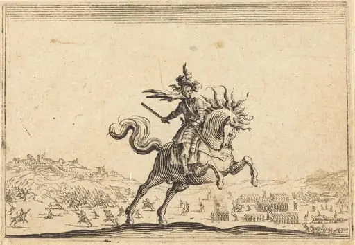 Military Commander on Horseback, by Jacques Callot