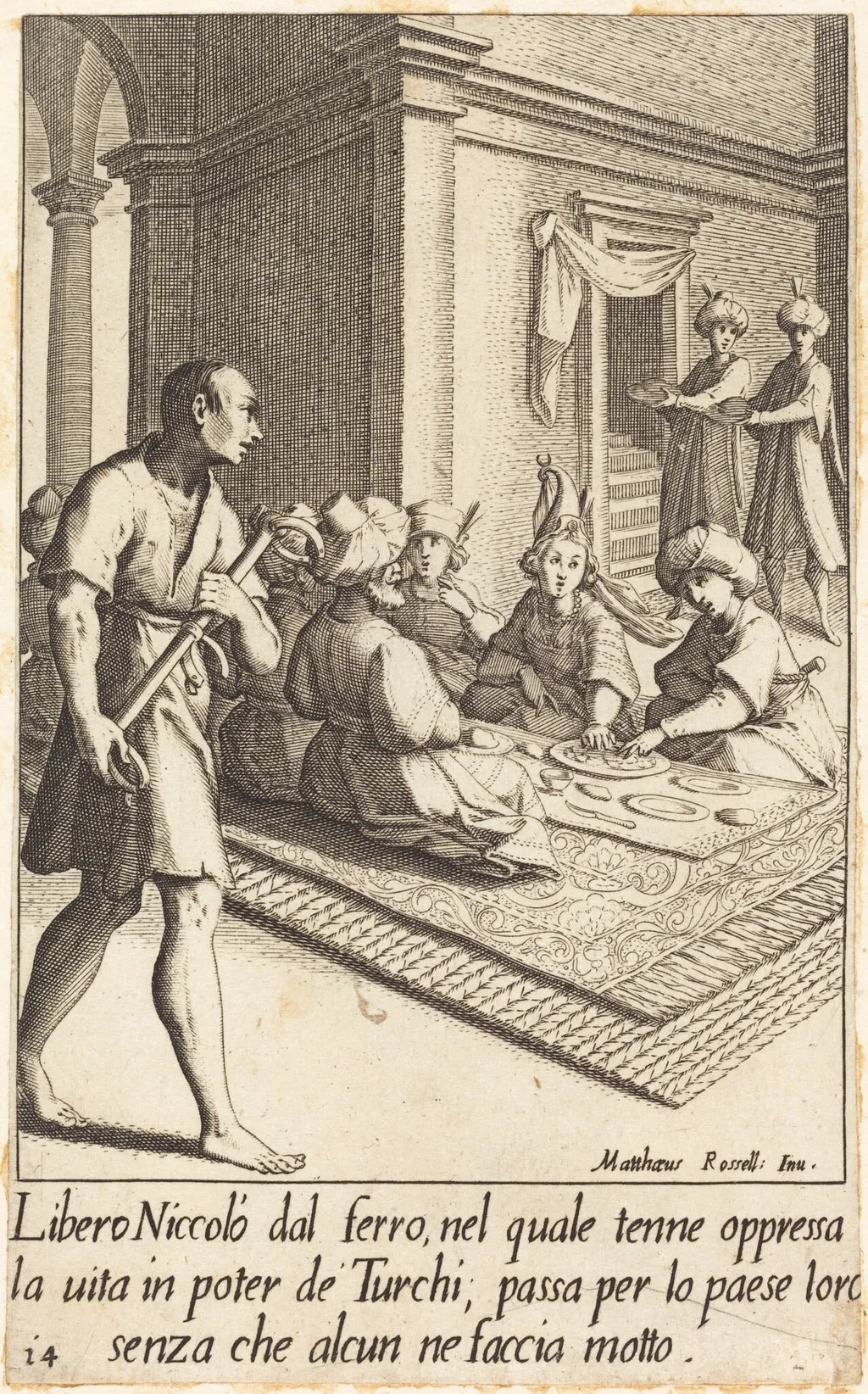 Niccolo, by Jacques Callot, ink, 1619