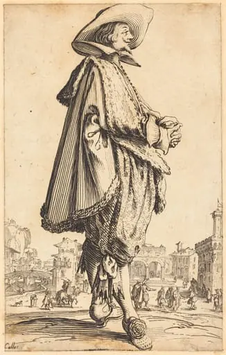 Noble Man with Folded Hands, by Jacques Callot