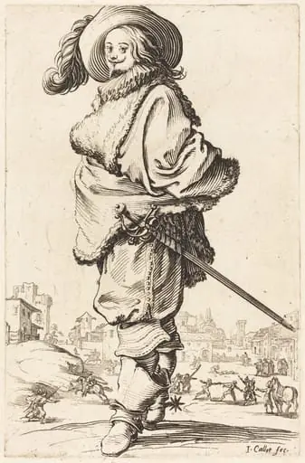 Noble Man with Fur Plastron, by Jacques Callot