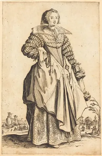 Noble Woman with Large Collar, by Jacques Callot
