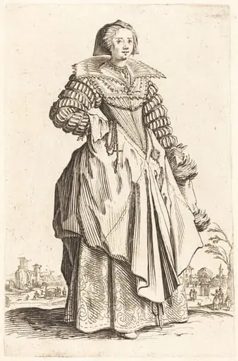 Noble Woman with Large Collar, by Jacques Callot
