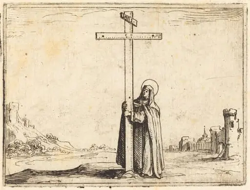 Nun Embracing the Holy Cross, by Jacques Callot