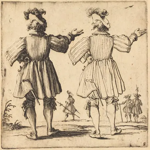 Officer with Plume, Seen from Behind, by Jacques Callot