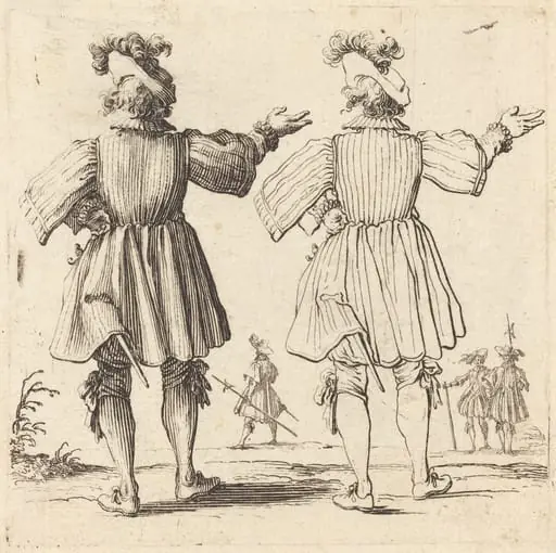 Officer with Plume, Seen from Behind, by Jacques Callot