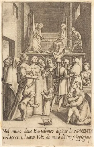 Painting of the Annunciation, by Jacques Callot