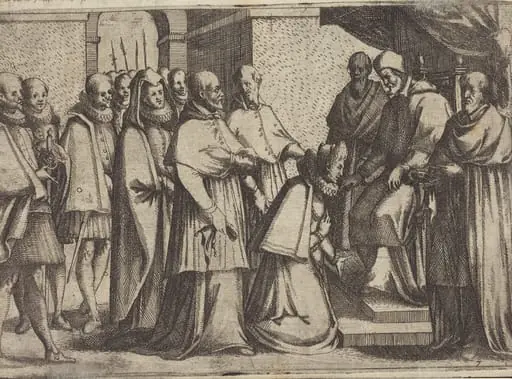 Papal Audience [verso], by Jacques Callot