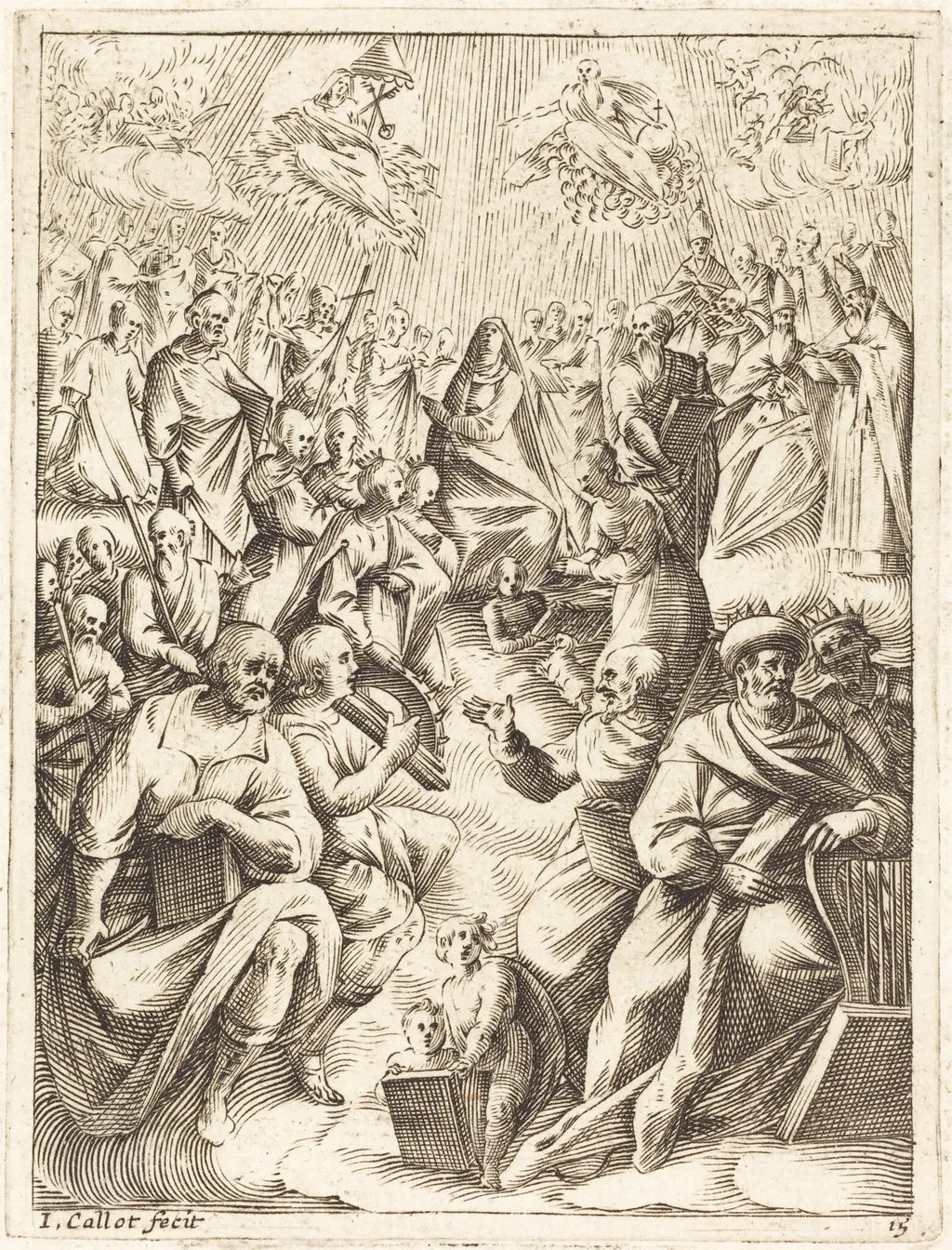 Paradise, by Jacques Callot, ink, 1610