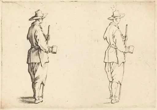 Peasant with a Cup, by Jacques Callot