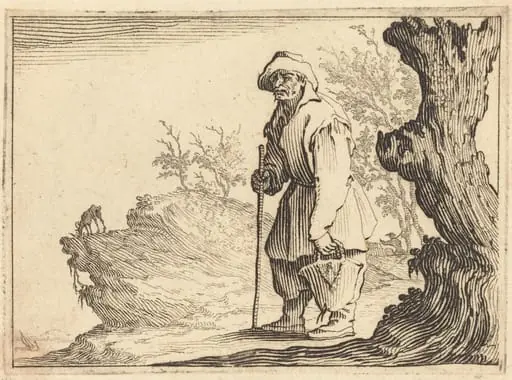 Peasant with Sack, by Jacques Callot