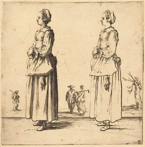 Peasant Woman, in Profile, Facing Left, by Jacques Callot