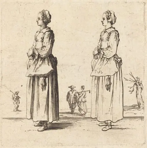 Peasant Woman, in Profile, Facing Left, by Jacques Callot
